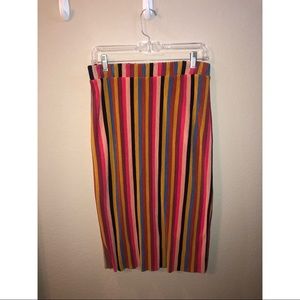 WILD FABLE Multi-color Striped Skirt—Size Medium